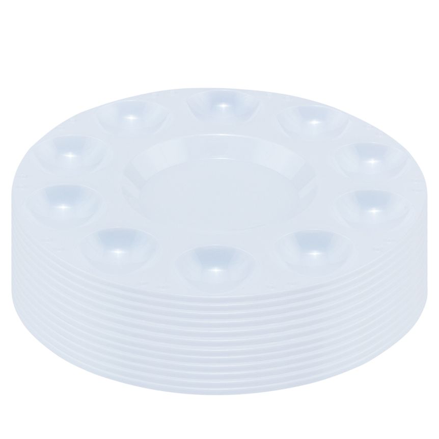Creative Mark 10-Well Round Plastic Palette Pack of 12