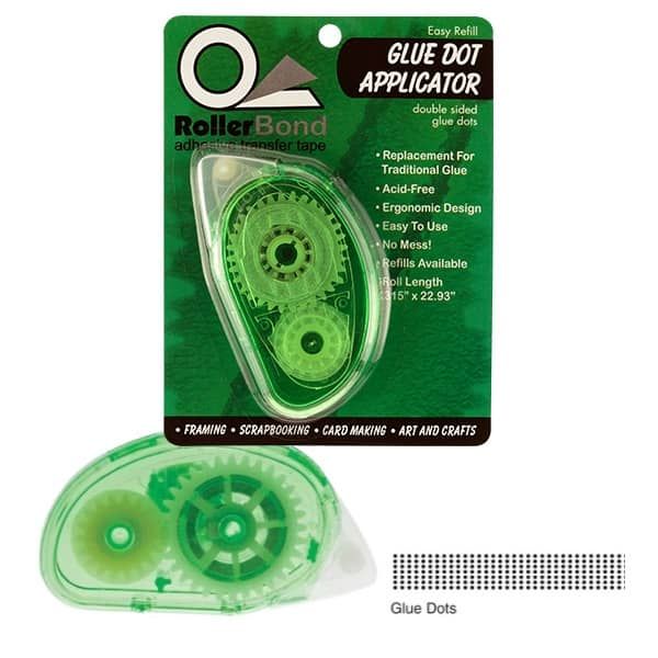 RollerBond Acid-Free Green Glue Dot Dispenser Individual