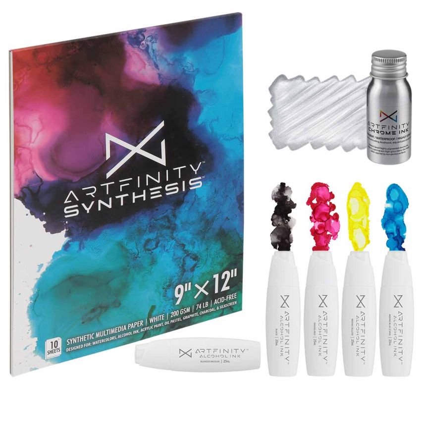 Artfinity Alcohol Ink CMYK Set, 7 Pieces