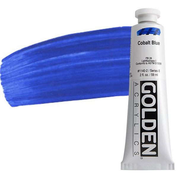 GOLDEN Heavy Body Acrylics - Cobalt Blue, 2oz Tube