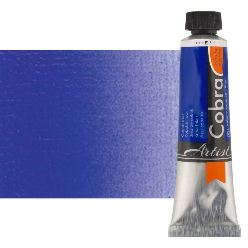 Cobra Water-Mixable Oil Color, Cobalt Blue 40ml Tube