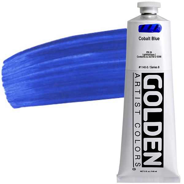 GOLDEN Heavy Body Acrylics - Cobalt Blue, 5oz Tube