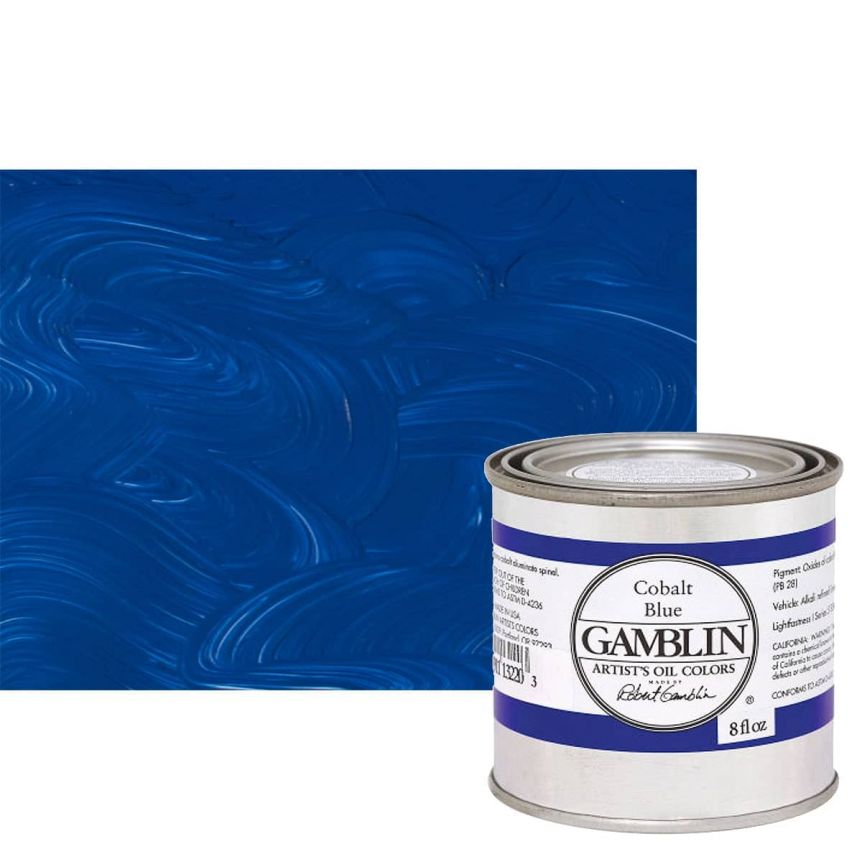 Gamblin Artists Oil - Cobalt Blue, 8oz Can