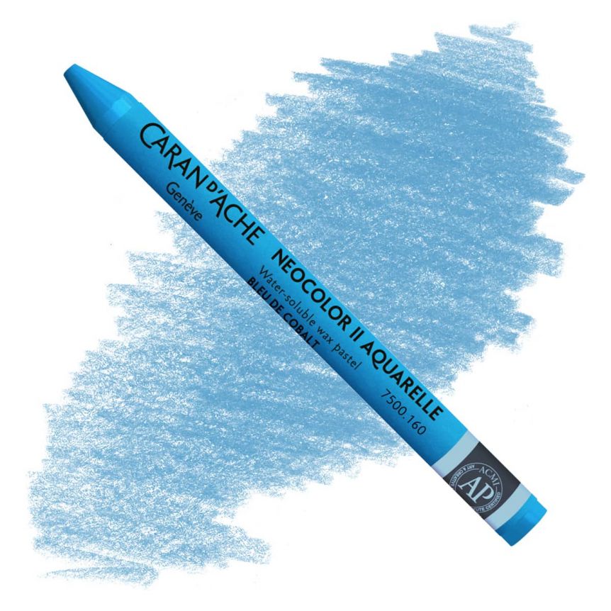 Caran d'Ache Neocolor II Water-Soluble Wax Pastels - Cobalt Blue, No. 160