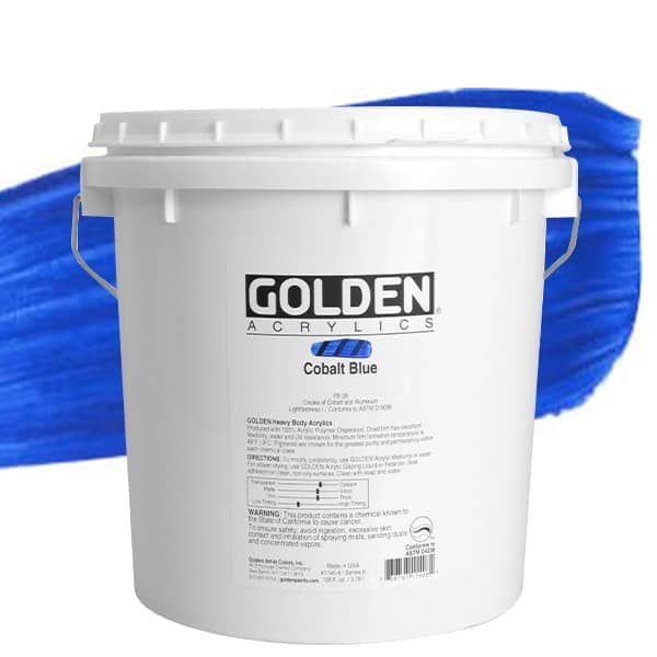 GOLDEN Heavy Body Acrylics - Cobalt Blue, Gallon
