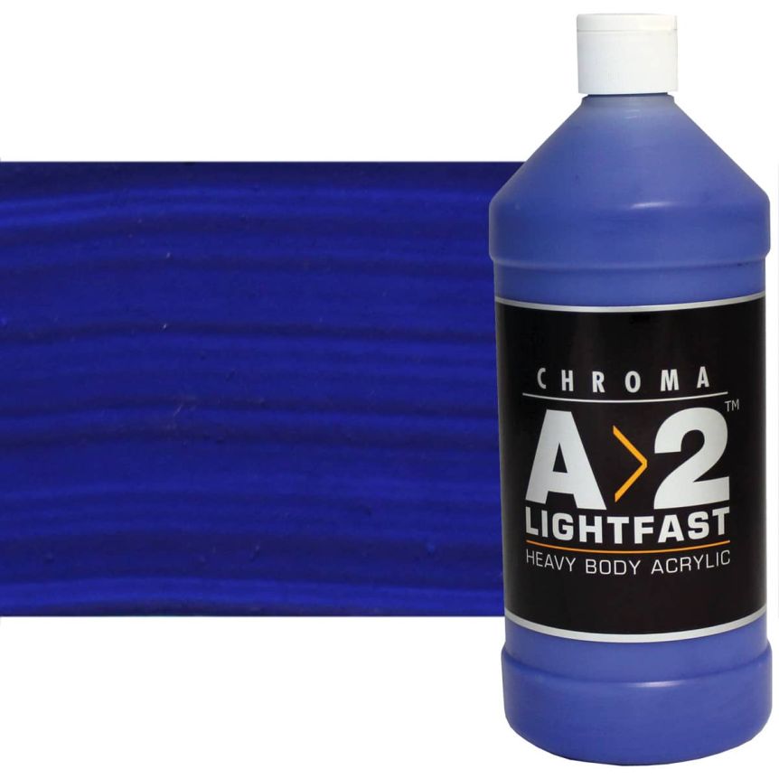 Chroma A>2 Acrylic - Cobalt Blue Hue, 1L Bottle