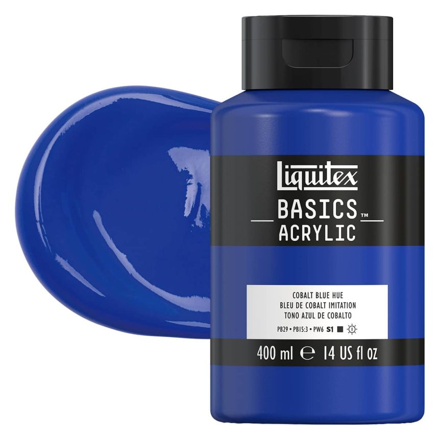 Liquitex Basics Acrylic Paint Cobalt Blue Hue 400ml
