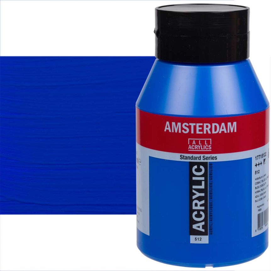 Amsterdam Standard Series Acrylic Paint - Cobalt Blue Ultramarine, 1 Liter Jar