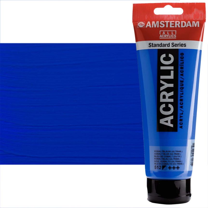 Amsterdam Standard Series Acrylic Paint - Cobalt Blue Ultramarine, 250ml Tube