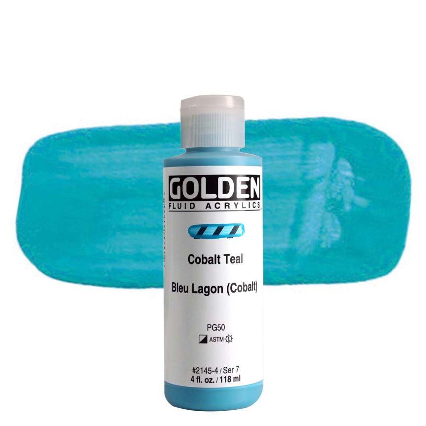 GOLDEN Fluid Acrylics Cobalt Teal, 4oz