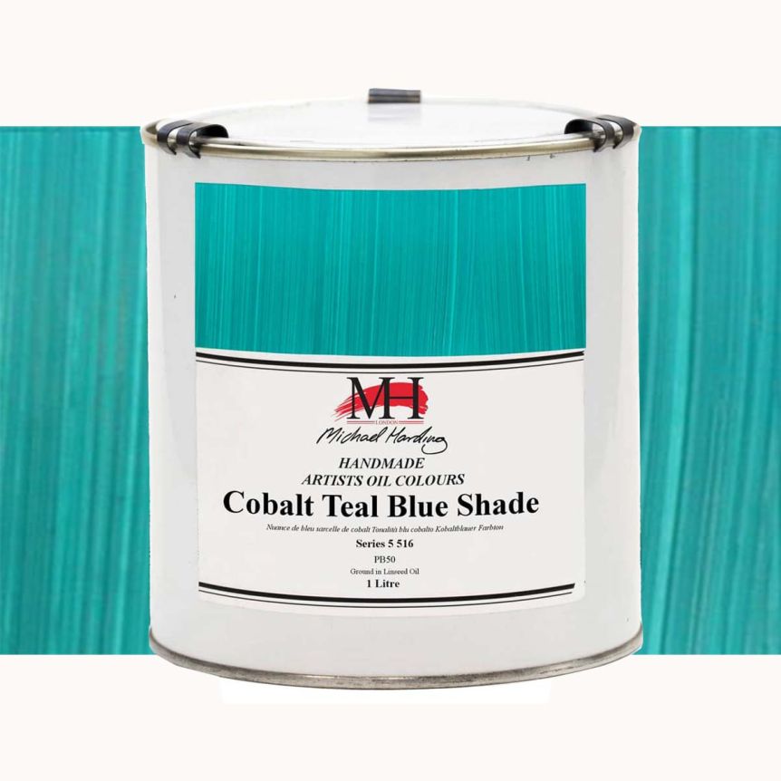 Michael Harding Oil Color - Cobalt Teal (Blue Shade), 1 Liter Can