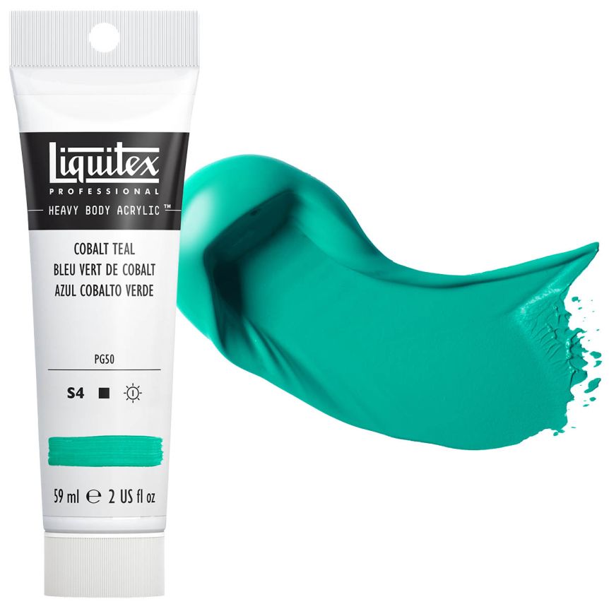 Liquitex Heavy Body Acrylic - Cobalt Teal, 2oz Tube