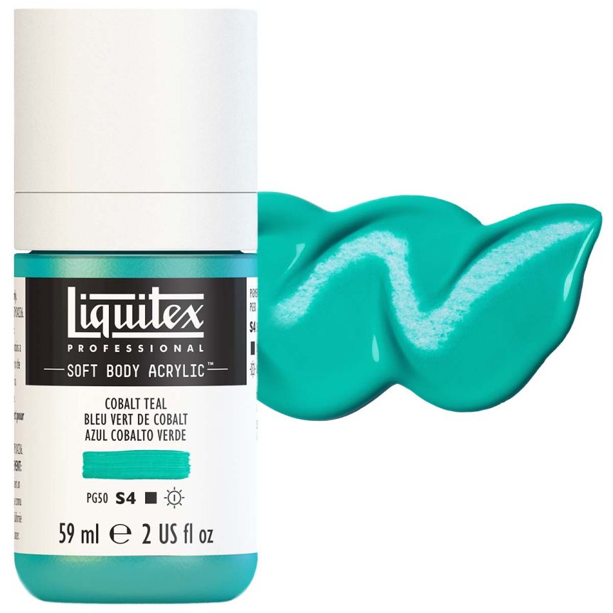 Liquitex Professional Soft Body Acrylic - Cobalt Teal, 2oz Bottle
