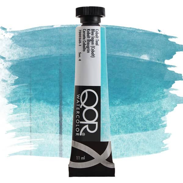 QoR Watercolor Paint - Cobalt Teal, 11ml Tube