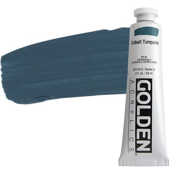 GOLDEN Heavy Body Acrylics - Cobalt Turquoise, 2oz Tube