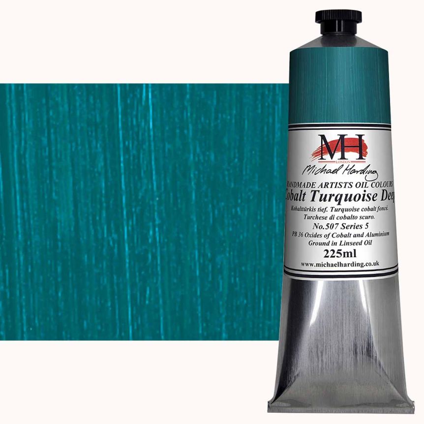Michael Harding Oil Color - Cobalt Turquoise Deep, 225ml Tube