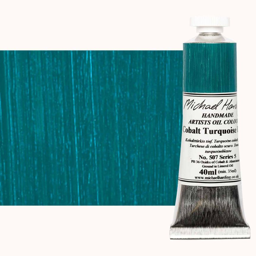Michael Harding Oil Color - Cobalt Turquoise Deep, 40ml Tube