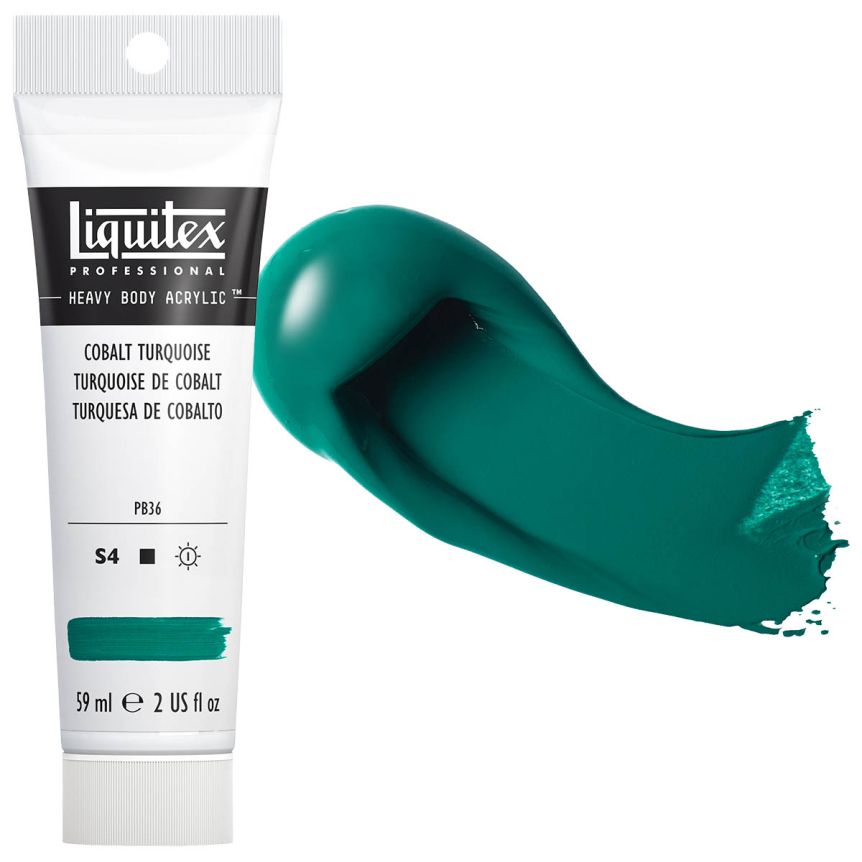 Liquitex Heavy Body Acrylic - Cobalt Turquoise, 2oz Tube