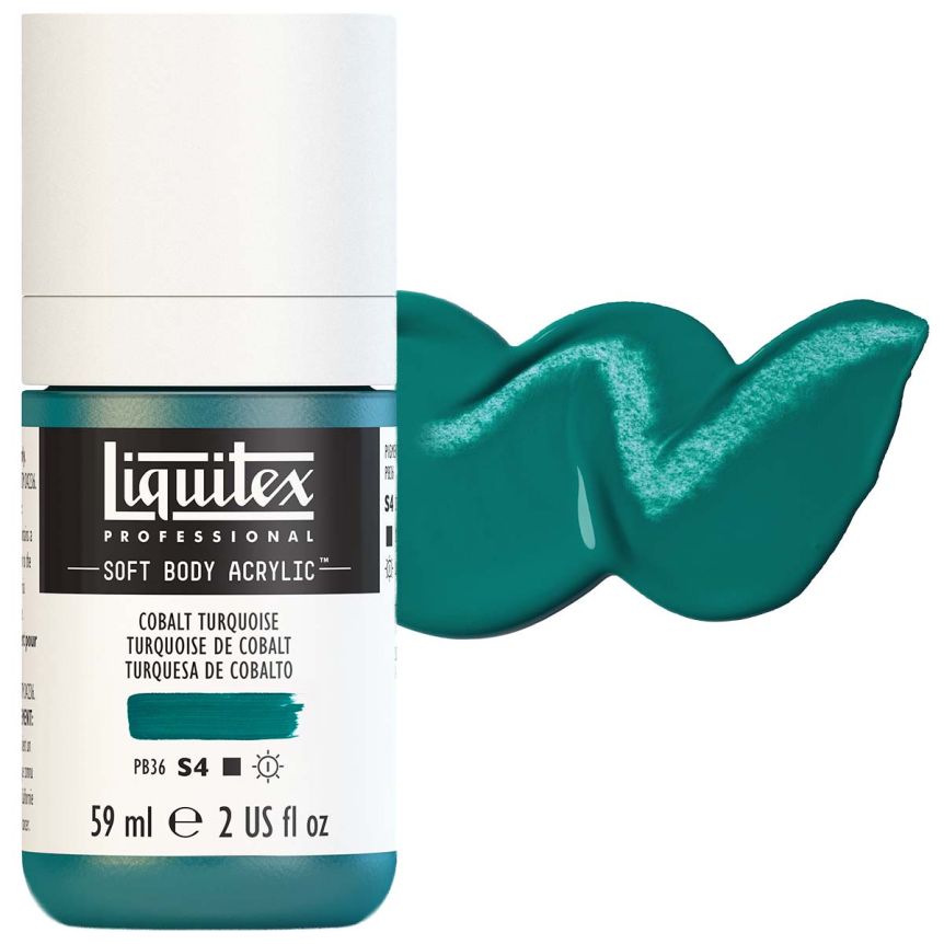 Liquitex Professional Soft Body Acrylic - Cobalt Turquoise, 2oz Bottle