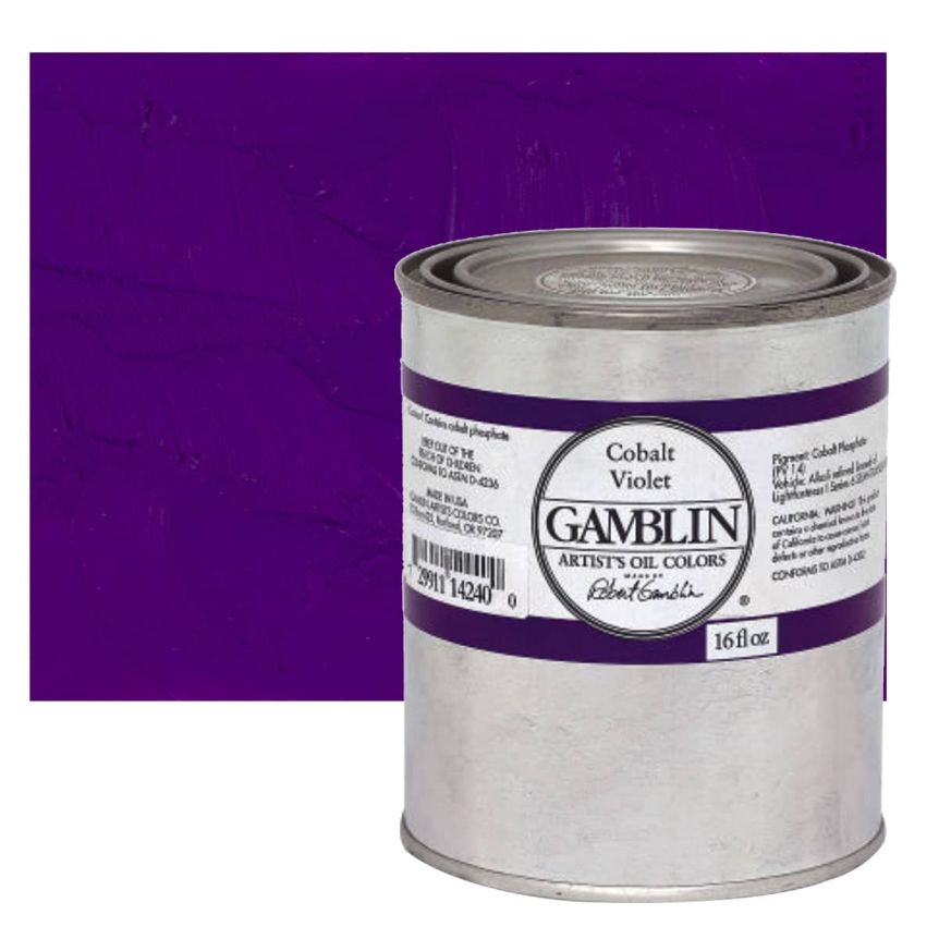 Gamblin Artists Oil - Cobalt Violet, 16oz Can