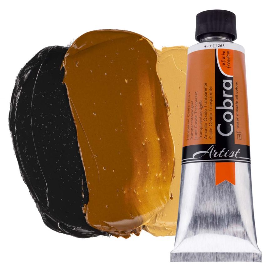 Cobra Water-Mixable Oil Color, Transparent Oxide Yellow 150ml Tube
