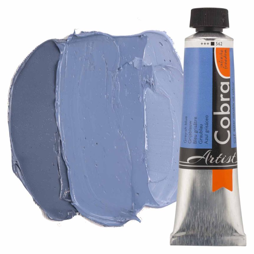 Cobra Water-Mixable Oil Color, Greyish Blue 150ml Tube