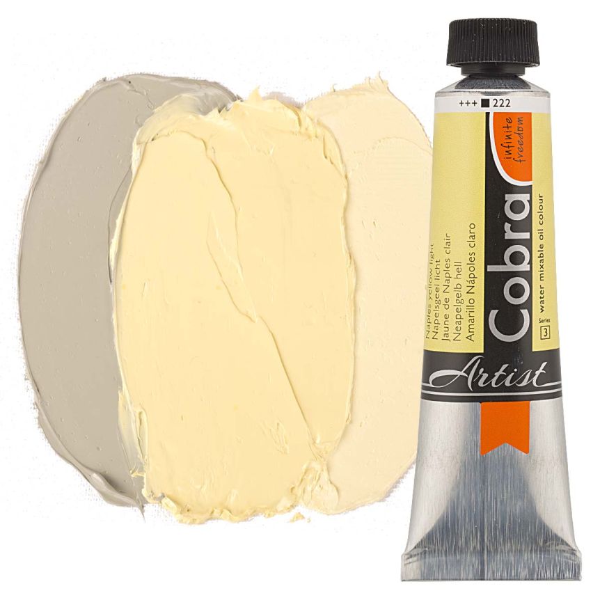Cobra Water-Mixable Oil Color, Naples Yellow Light 150ml Tube