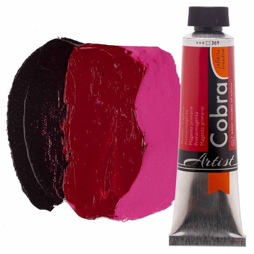 Cobra Water-Mixable Oil Color, Primary Magenta 150ml Tube