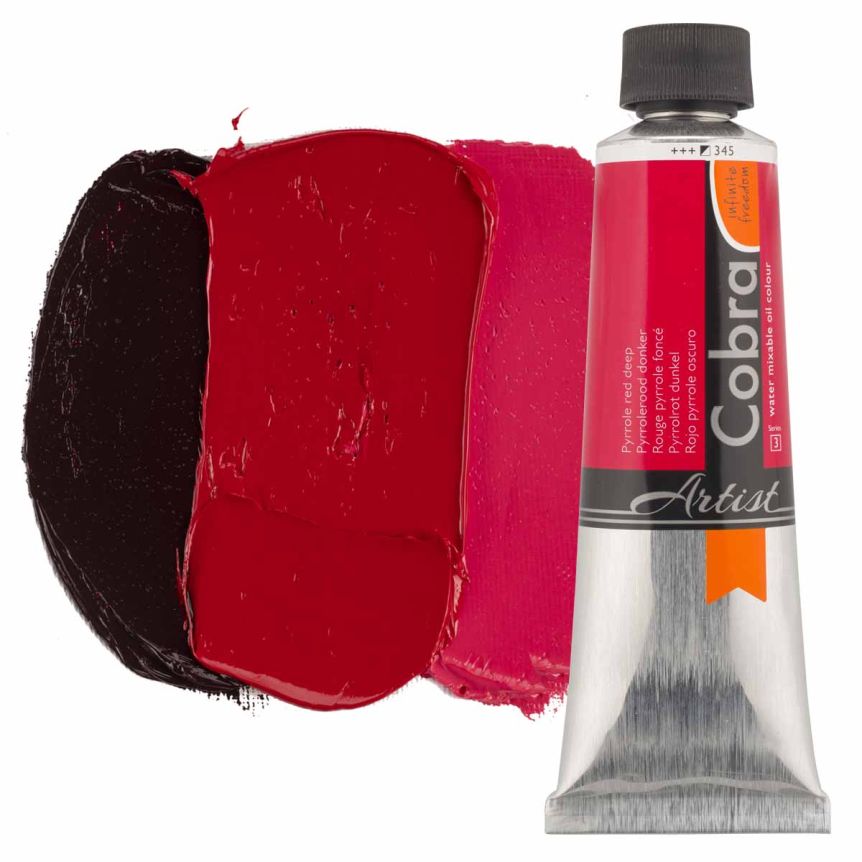 Cobra Water-Mixable Oil Color, Pyrrole Red Deep 150ml Tube