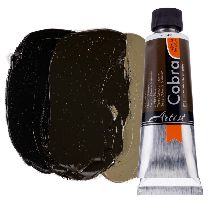 Cobra Water-Mixable Oil Color, Raw Umber 150ml Tube