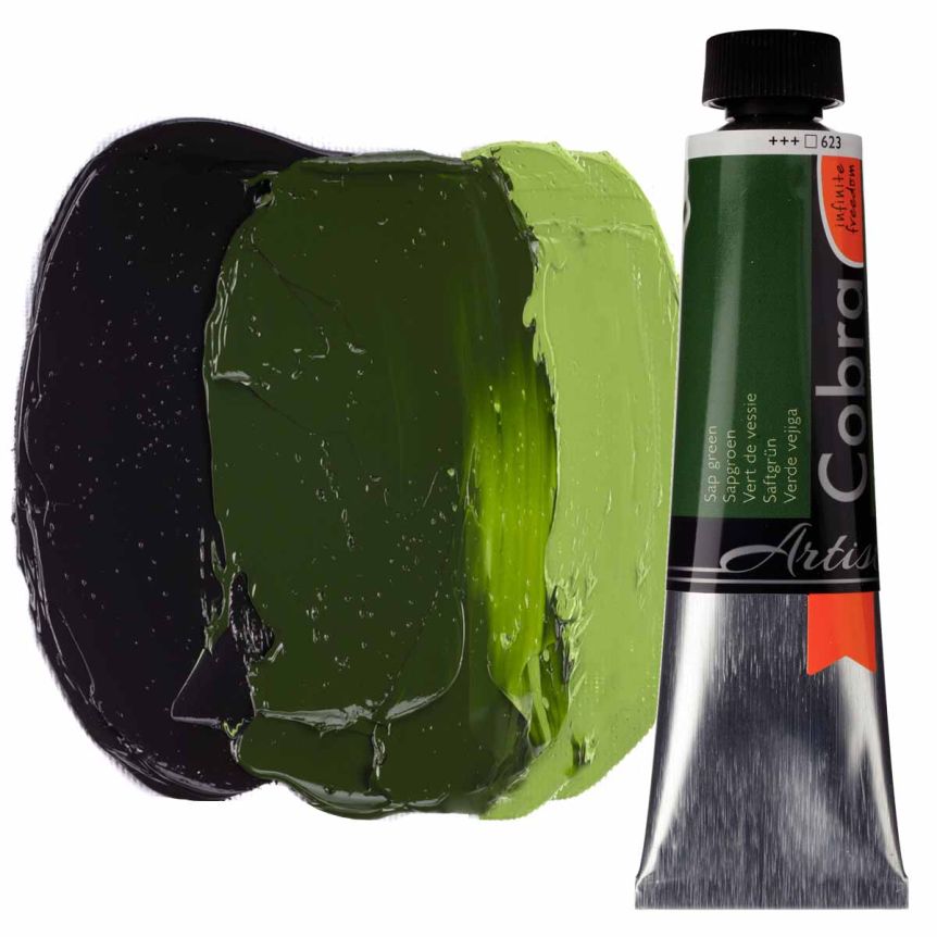Cobra Water-Mixable Oil Color, Sap Green 150ml Tube