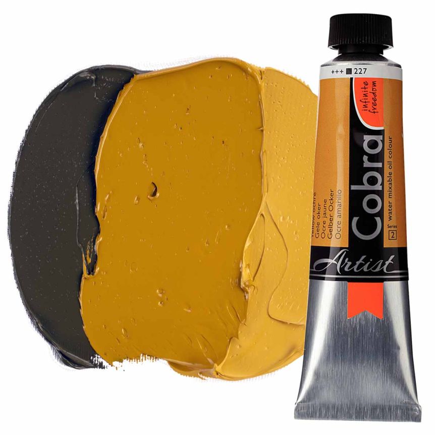 Cobra Water-Mixable Oil Color, Yellow Ochre 150ml Tube