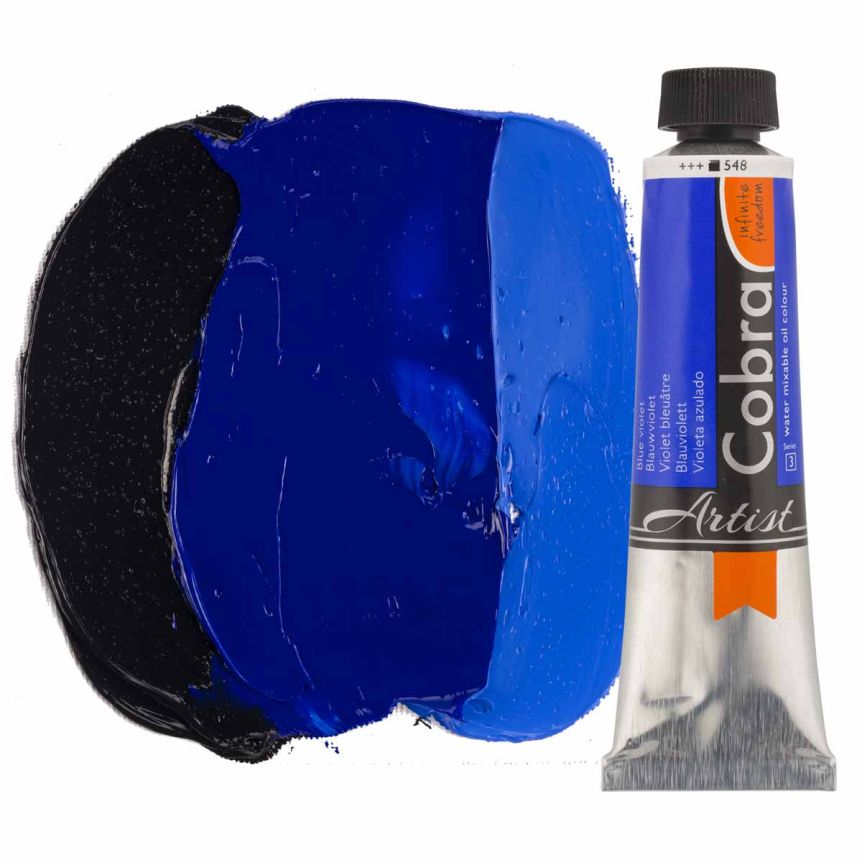 Cobra Water-Mixable Oil Color, Blue Violet 40ml Tube