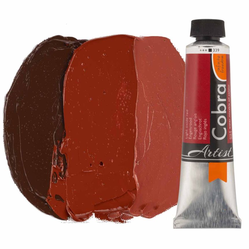 Cobra Water-Mixable Oil Color, Light Oxide Red 40ml Tube
