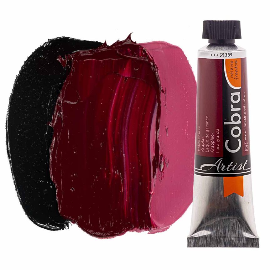 Cobra Water-Mixable Oil Color, Madder Lake 40ml Tube