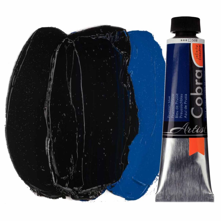 Cobra Water-Mixable Oil Color, Prussian Blue 40ml Tube