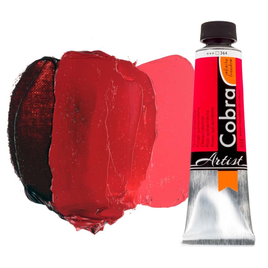 Cobra Water-Mixable Oil Color, Quinacridone Red 40 ml Tube | Jerry's ...