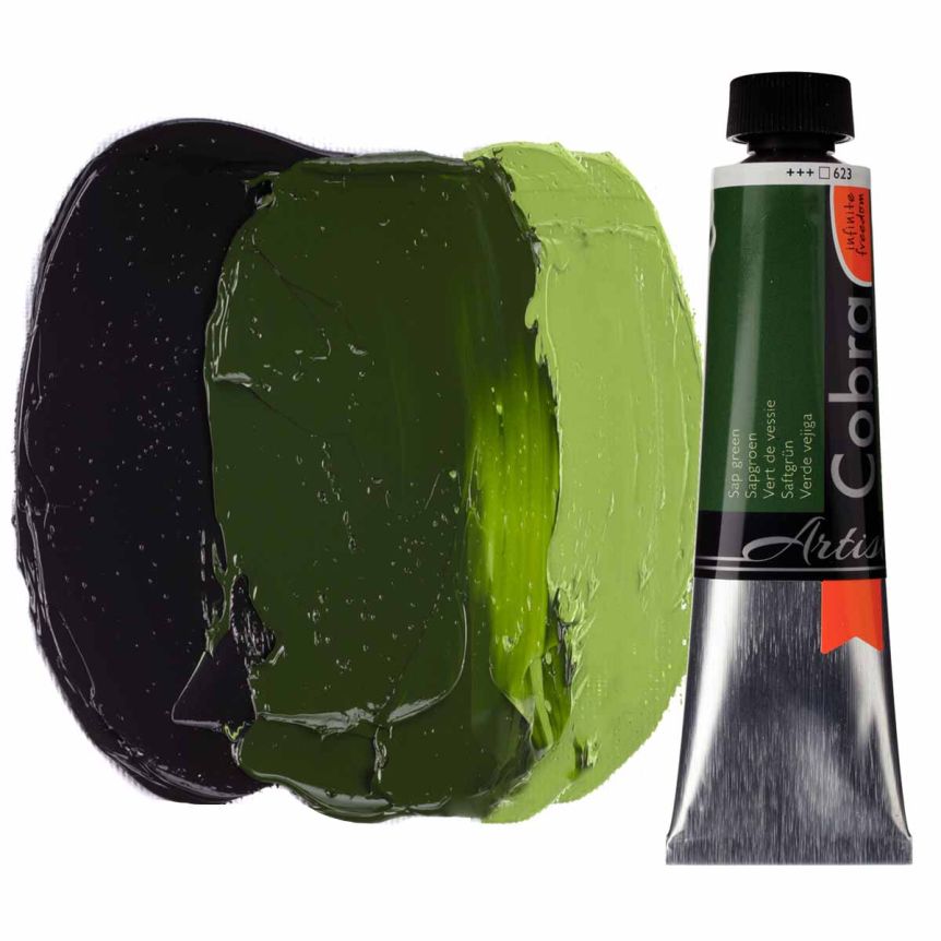 Cobra Water-Mixable Oil Color, Sap Green 40ml Tube