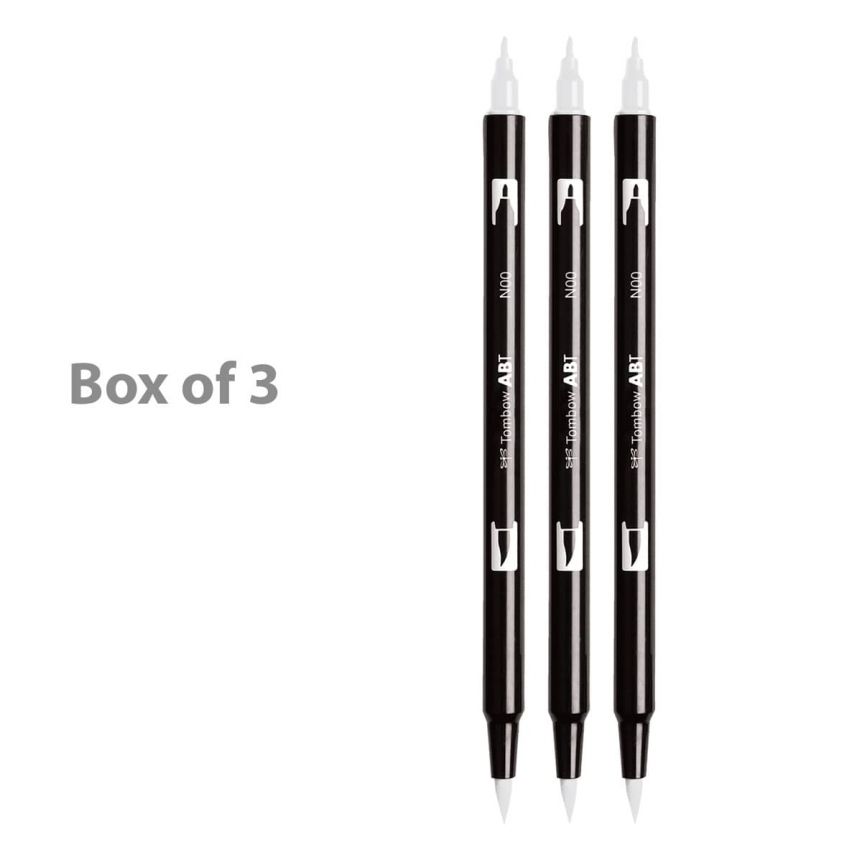Tombow Dual Brush Pen N00 Colorless Blender 3-Pack