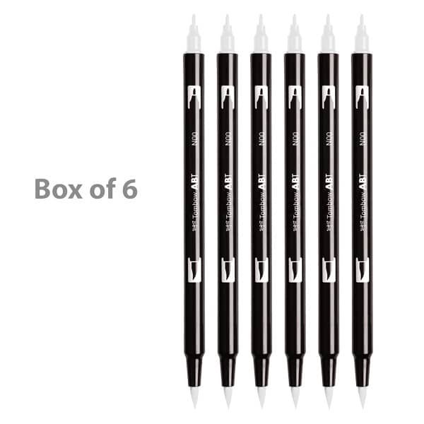 Tombow Dual Brush Pens Box of 6 Colorless Blender