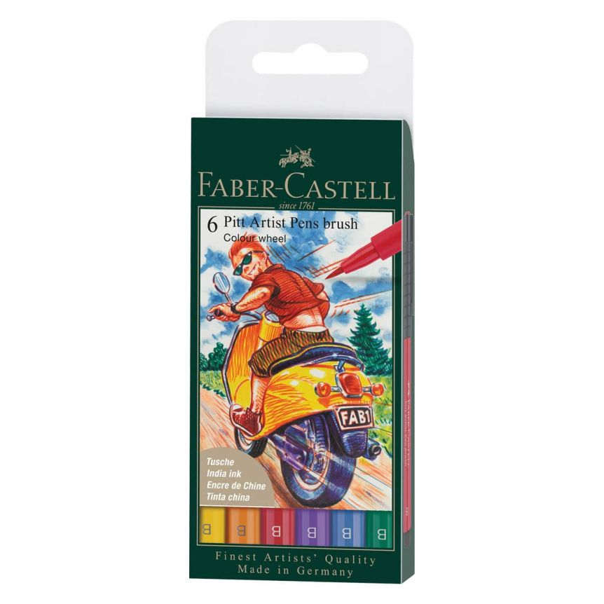 Pitt Artist Pens Wallet Set of 6, Color Wheel