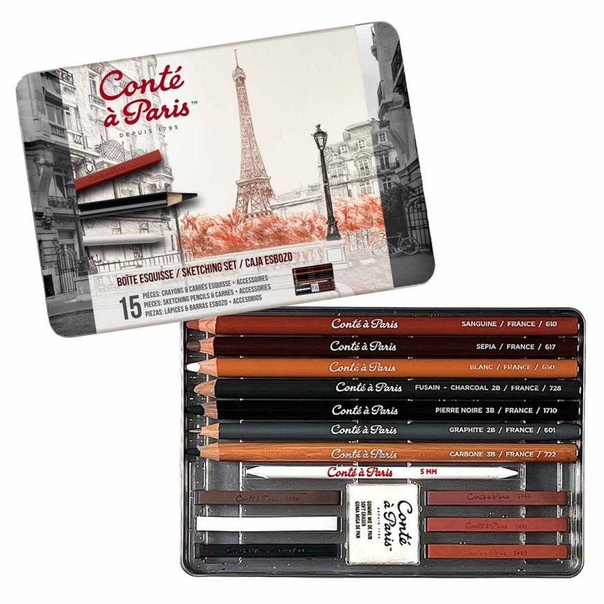 Conté À Paris 15-Piece Sketching Set