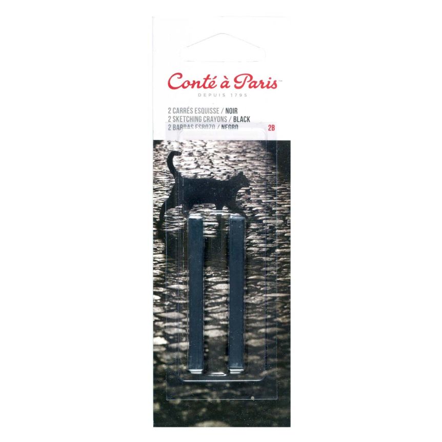 Conté À Paris Crayon Black 2B (Set of 2)