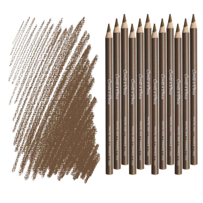 Conté À Pastel Pencil Raw (Natural) Umber (Box of 12)
