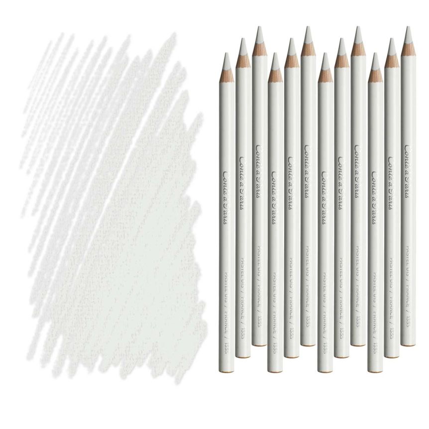 Conté À Paris Pastel Pencil - White (Box of 12)