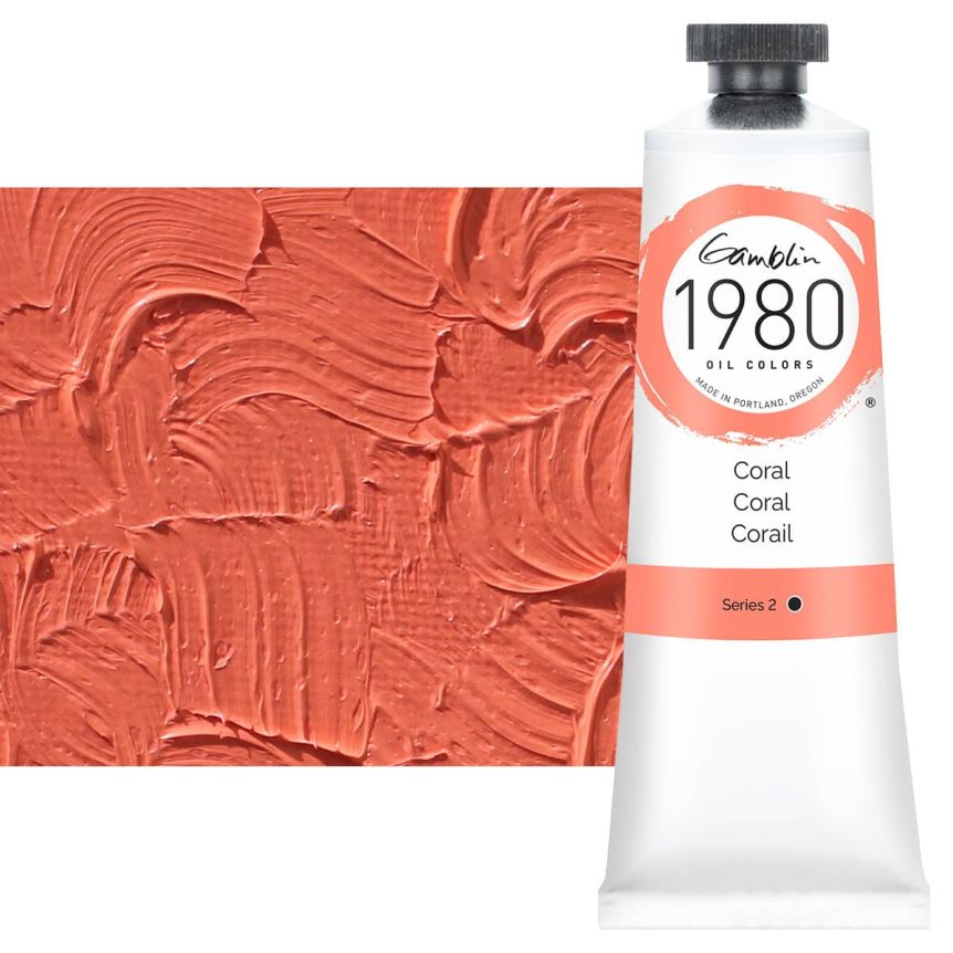 Gamblin 1980 Oil Colors - Coral, 37ml Tube