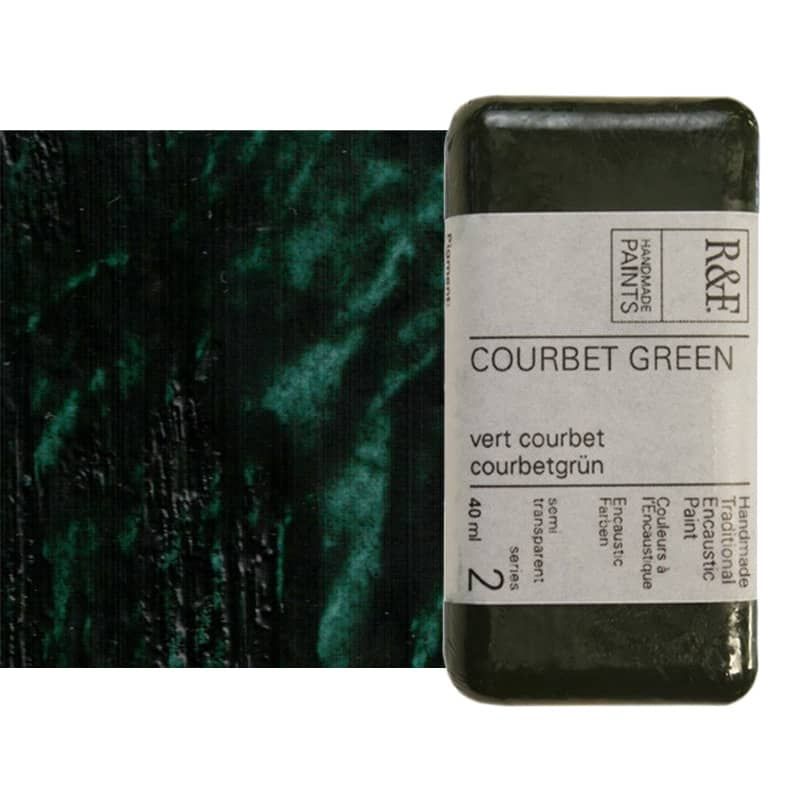 R&F Encaustic Handmade Paint 40 ml Block - Courbet Green