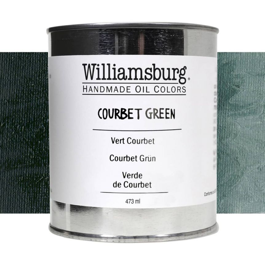 Williamsburg Handmade Oil Paint - Courbet Green, 473ml Can