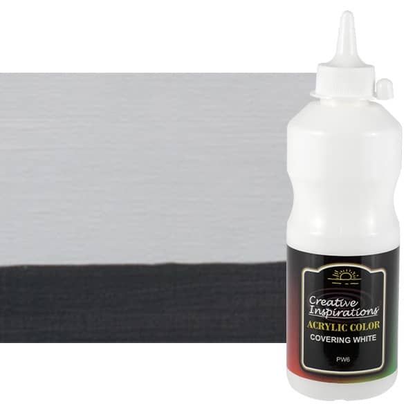 Creative Inspirations Acrylic Paint, CoverIng White 500ml Bottle