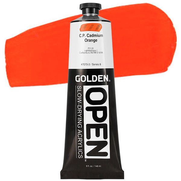 GOLDEN Open Acrylic Paints C.P. Cadmium Orange 5 oz